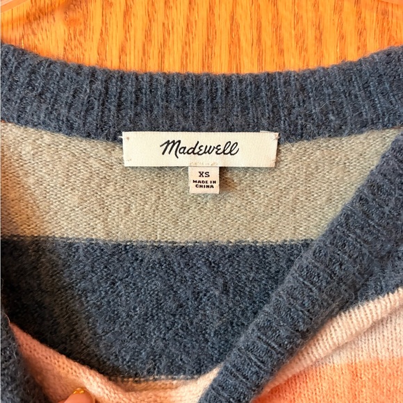 MADEWELL Striped Multicolor Women's Sweater - Picture 2 of 2